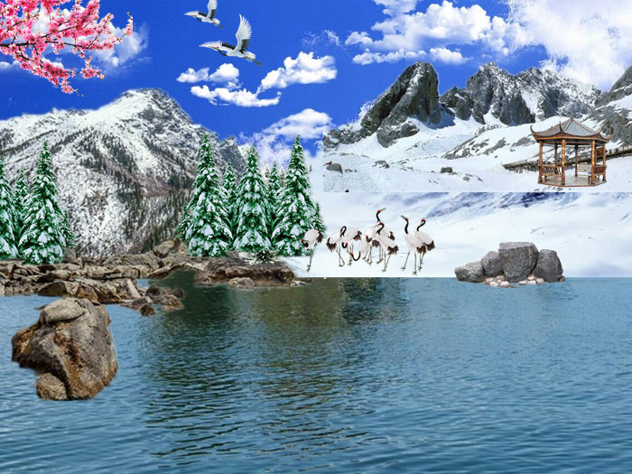 雪山与大海700x525png免抠素材_新图网 https://ixintu.com 图片 大海 素材 雪山