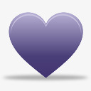 紫色心形图标图标