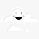 微笑的云云乐趣天气气候快乐有趣的微笑情图标高清图片