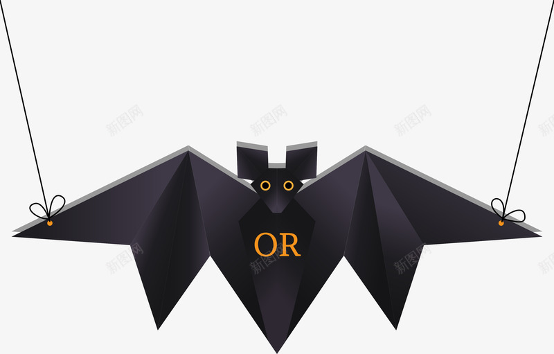 几何蝙蝠png免抠素材_新图网 https://ixintu.com 几何 创意 动物 绳子 蝙蝠 黑色