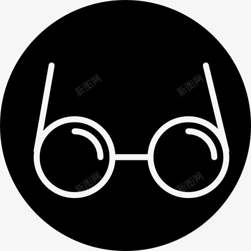 眼镜的圆形轮廓一圈图标png_新图网 https://ixintu.com 圆形 圈 工具 工具和用具 看 眼镜 视野 角度 轮廓