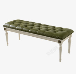美式现代床尾凳床尾凳真皮凳子卧室家具高清图片