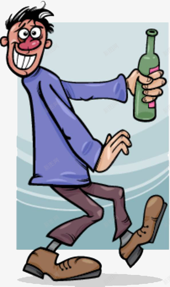卡通人物插图喝醉酒的男人png免抠素材_新图网 https://ixintu.com 人物插图 卡通 喝醉酒 拿着酒瓶 男人 装饰插图 酒醉 醉了