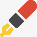 钢笔图标png_新图网 https://ixintu.com 图标 扁平 钢笔