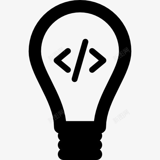 编码思想图标png_新图网 https://ixintu.com 发明的想法 技术 灯 灯泡