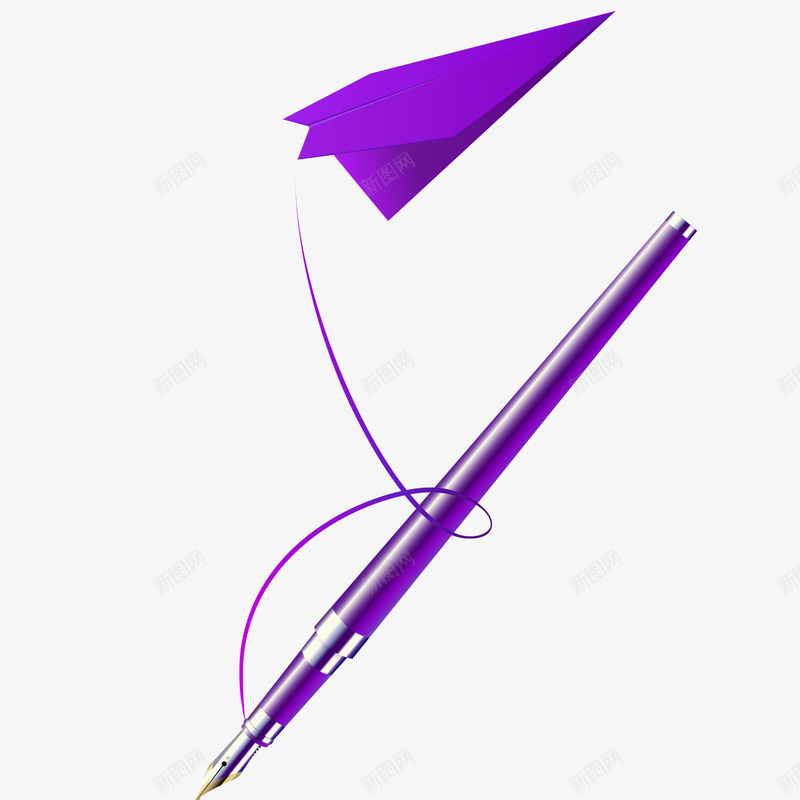 紫色钢笔png免抠素材_新图网 https://ixintu.com 紫色 紫色钢笔 钢笔 钢笔素材