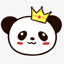 戴王冠的熊猫卡通戴王冠的熊猫高清图片