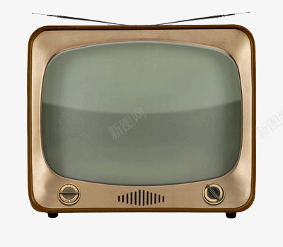 老式电视机png免抠素材_新图网 https://ixintu.com 50年代 复古电视 天线