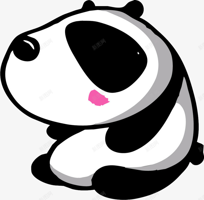 卡通可爱熊猫png免抠素材_新图网 https://ixintu.com 可爱大熊猫 国家保护动物 大熊猫 熊猫