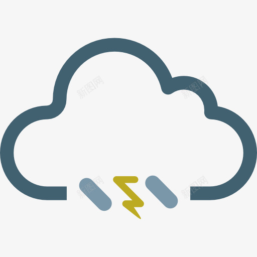 风暴图标png_新图网 https://ixintu.com 云 元素 大气 天气 气象 雨 风暴