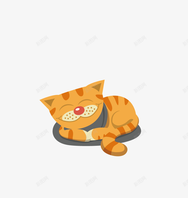 一只猫矢量图ai免抠素材_新图网 https://ixintu.com 动物 卡通 宠物 猫咪 矢量图