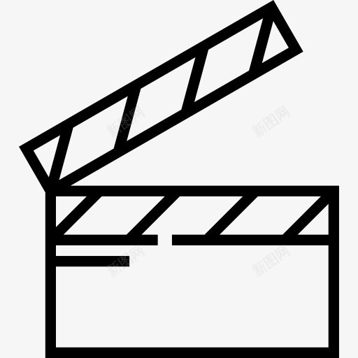 拍板图标png_新图网 https://ixintu.com 图标 工具和用具 梆子 电影 电影场记板 电影院