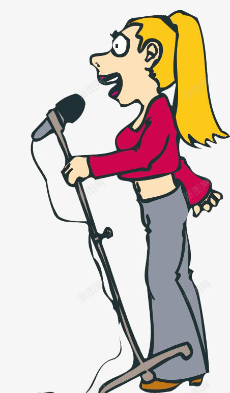 金发唱歌的女孩png免抠素材_新图网 https://ixintu.com 卡通小孩 唱歌 唱歌的人 女人 小孩唱歌 想唱就唱 话筒