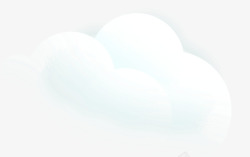 白色云朵球形云朵素材