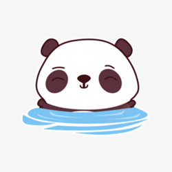 游泳的熊猫素材