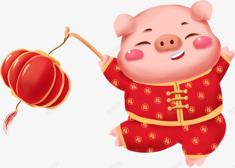 猪年节日喜庆小猪png免抠素材_新图网 https://ixintu.com 几日 喜庆 小猪 猪年