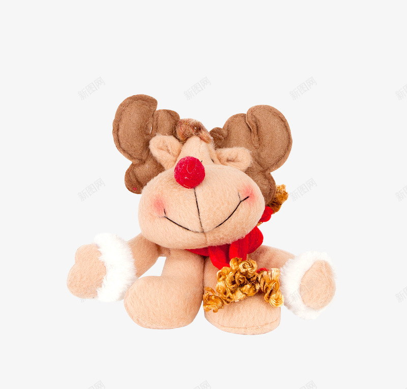 麋鹿玩偶png免抠素材_新图网 https://ixintu.com 产品实物 圣诞元素 圣诞节 布偶 玩偶 麋鹿