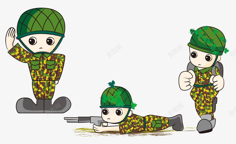 卡通士兵png免抠素材_新图网 https://ixintu.com 卡通 卡通人物 卡通形象 卡通背景 士兵