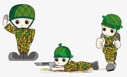 士兵形象卡通士兵高清图片