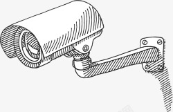 监视摄像机铅笔手绘监视摄像头高清图片