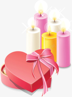 Valentine Candles Clipart