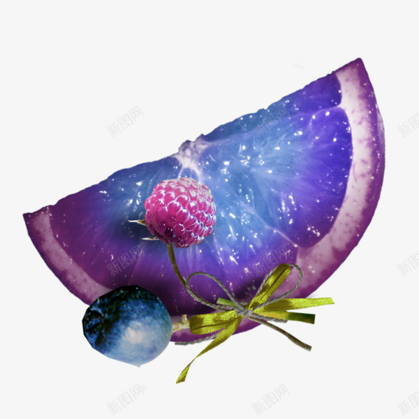 紫色创意星空橙子png免抠素材_新图网 https://ixintu.com 创意 桑葚 水果PNG素材 紫色 蓝莓