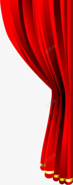 中国红帘子素材