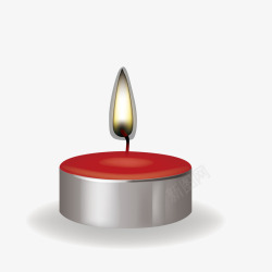 灰色圆柱蜡烛元素矢量图素材