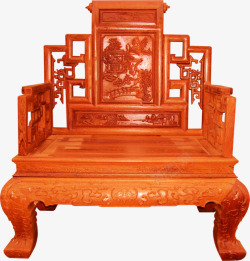 高贵实木雕刻木椅素材