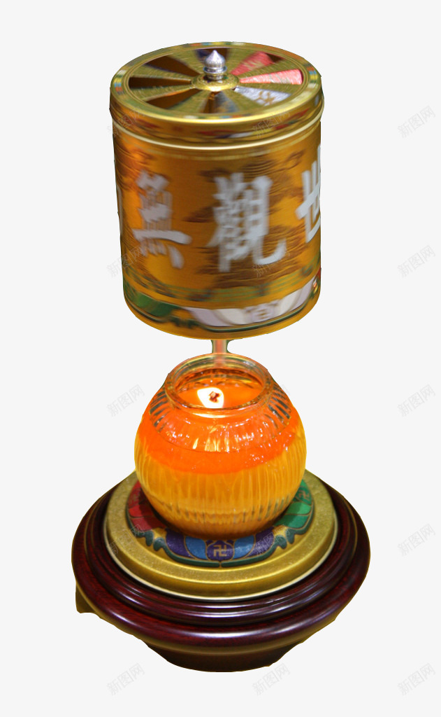 迷你转经筒png免抠素材_新图网 https://ixintu.com 藏族元素 藏族图案 藏族文化 藏族法器 蜡烛 转经筒矢量