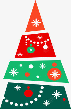 红色拼接皮子背景图片红色冬日片拼接圣诞树高清图片