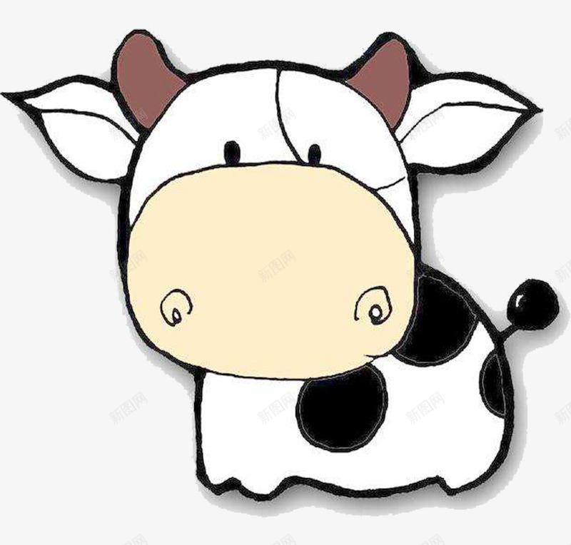 手绘奶牛png免抠素材_新图网 https://ixintu.com 卡通奶牛 卡通牛尾巴 可爱小奶牛 手绘奶牛 牛尾巴