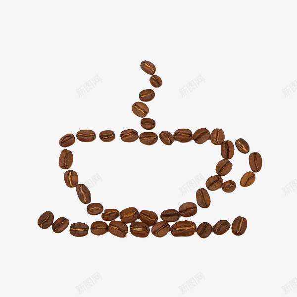 一杯咖啡png免抠素材_新图网 https://ixintu.com 卡通 咖啡豆 手绘 杯子 灰色的 简笔
