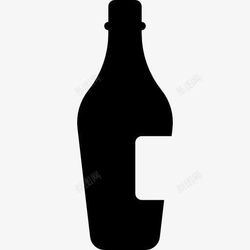 瓶酒的标签图标png_新图网 https://ixintu.com 玻璃 酒吧 酒精 食品 餐厅