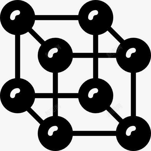 原子图标png_新图网 https://ixintu.com 债券 分子 化学 医学 原子 教育 结构