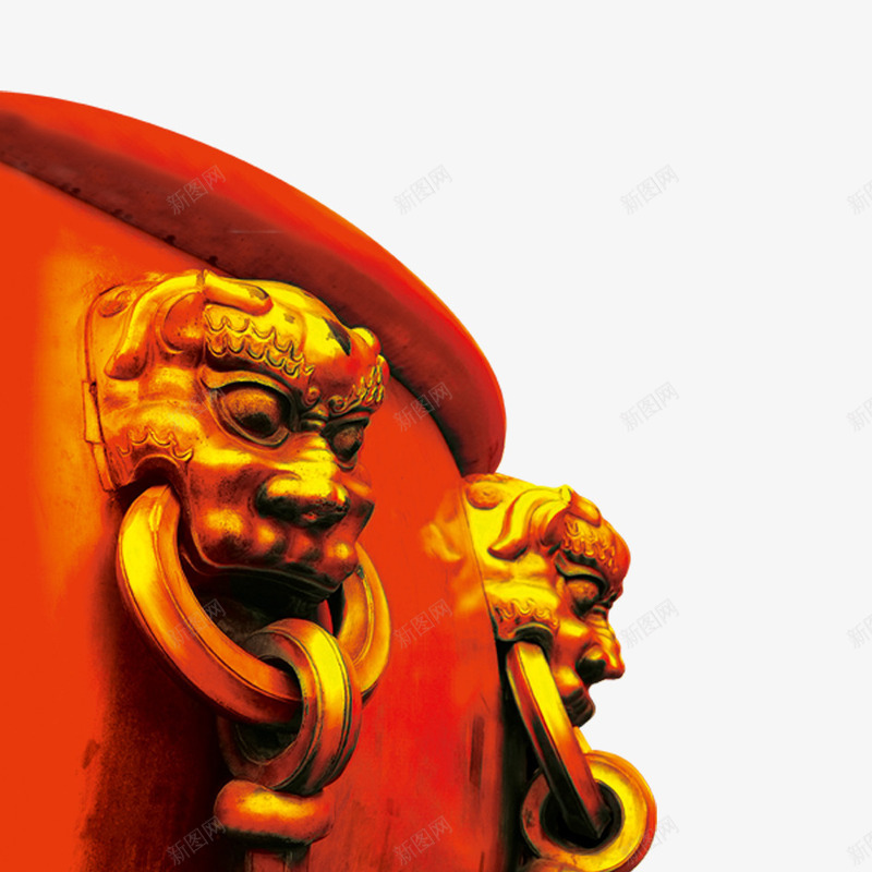 中国风狮子头png免抠素材_新图网 https://ixintu.com png图片 中国风 免费png 狮子头 狮子头素材 红色 装饰图案 黄色