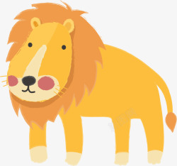 可爱卡通动物狮子矢量图素材