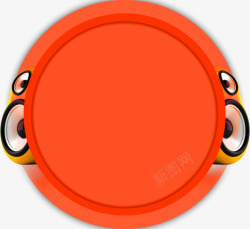 圆圈背景纹理橙色简约圆圈音响边框纹理高清图片