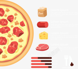 披萨饼信息图表素材