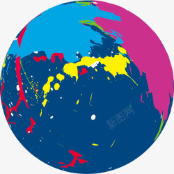生活区域彩色创意地球图矢量图高清图片