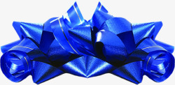 蓝色丝带装饰高贵素材