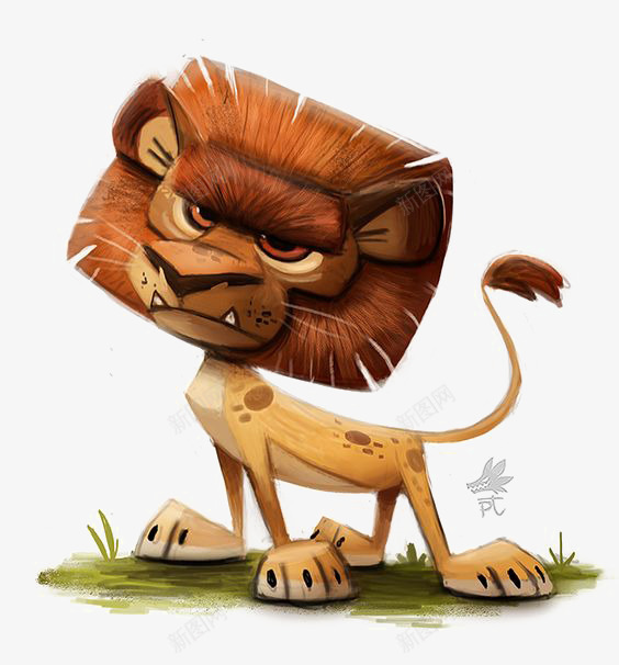 狮子png免抠素材_新图网 https://ixintu.com 动物 卡通 可爱 可爱狮子 小狮子 手绘 深林之王
