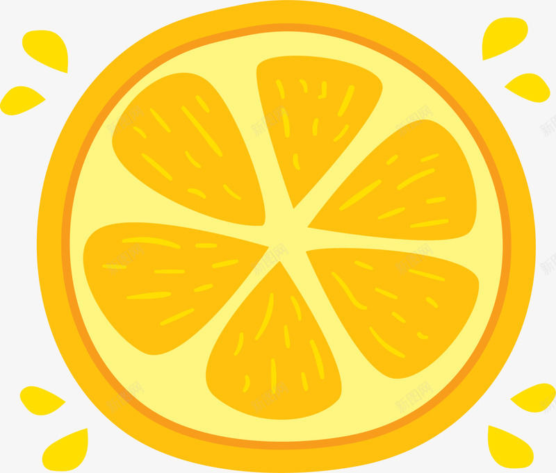 吃货节一片黄色橙子png免抠素材_新图网 https://ixintu.com 一片橙子 吃货节 橙汁 水果 美味橙子 黄色橙子