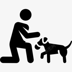 宠物训练训练狗的图标高清图片