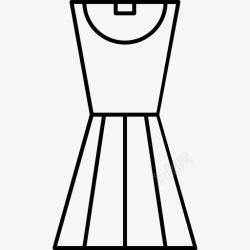 女性的衣服抚摸服装轮廓图标高清图片