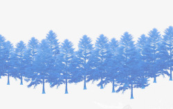 蓝色松树素材