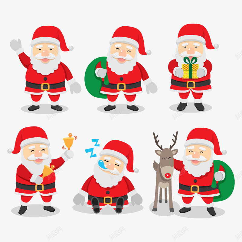 圣诞老人形象png免抠素材_新图网 https://ixintu.com 卡通形象 圣诞 圣诞素材 圣诞节 礼物 麋鹿