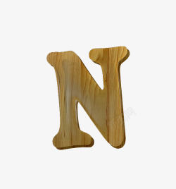 木纹字母n素材