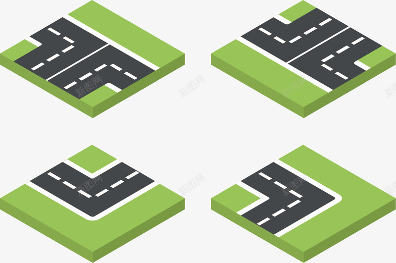 道路矢量图ai免抠素材_新图网 https://ixintu.com 道路马路车辆环城公路 矢量图