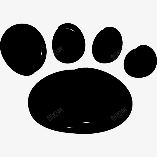 足迹的形状图标png_新图网 https://ixintu.com 人类 动物 宠物 形状 手绘 爪 足 足迹 轮廓